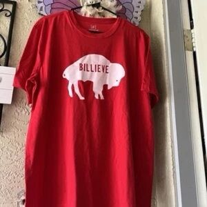 George Red Kids Tee with Buffalo Graphic. Little black spot on front.